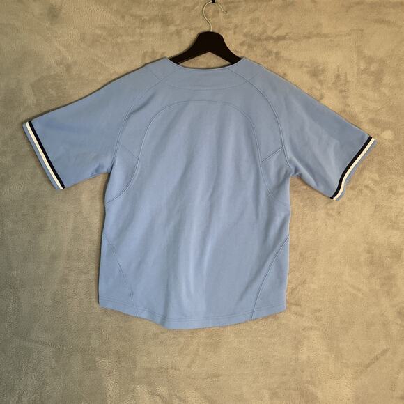 North Carolina Team Issued Baseball Jersey Shirt Nike Tar Heels Medium Blue - Picture 6 of 7